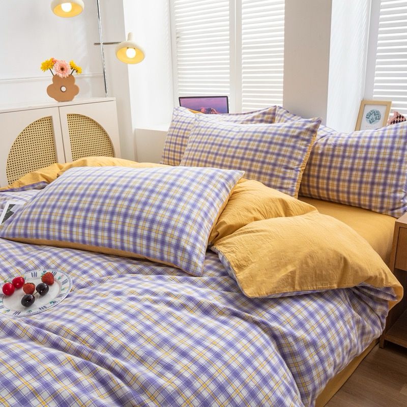 4Pcs Japan Linen |  Standard size duvet cover Bedding Set Drap Freesize | ID CL4P025COV007