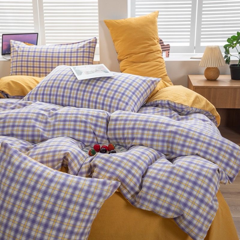 4Pcs Japan Linen |  Standard size duvet cover Bedding Set Drap Freesize | ID CL4P025COV007