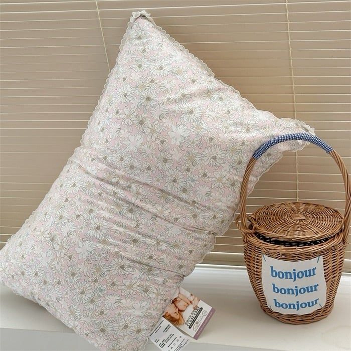 RUỘT GỐI HOA BẠC HÀ VINTAGE SIZE 48*74CM