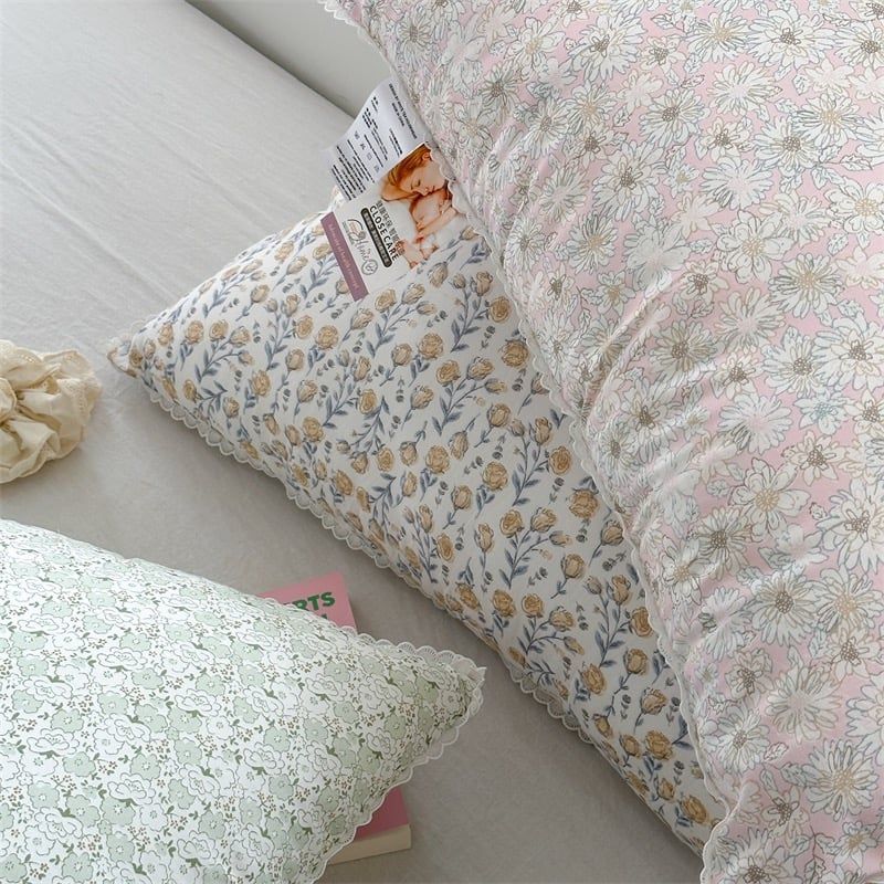 RUỘT GỐI HOA BẠC HÀ VINTAGE SIZE 48*74CM