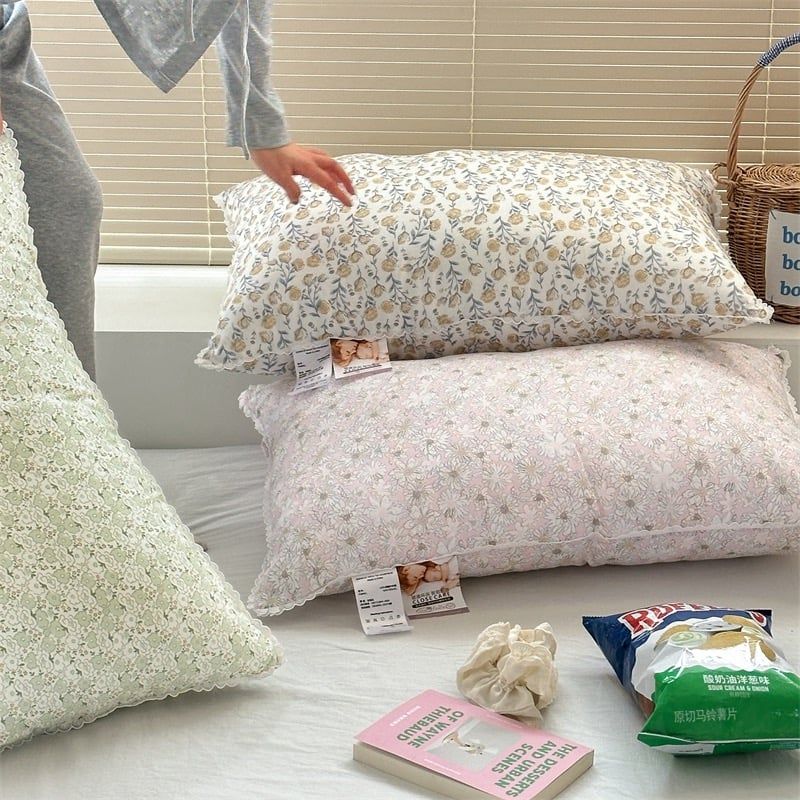 RUỘT GỐI HOA BẠC HÀ VINTAGE SIZE 48*74CM