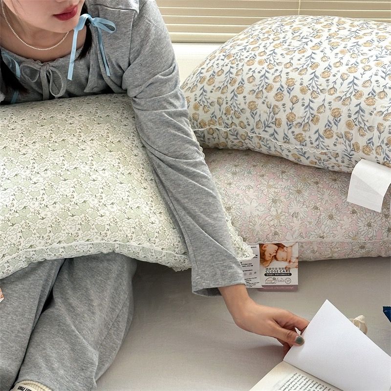 RUỘT GỐI HOA BẠC HÀ VINTAGE SIZE 48*74CM