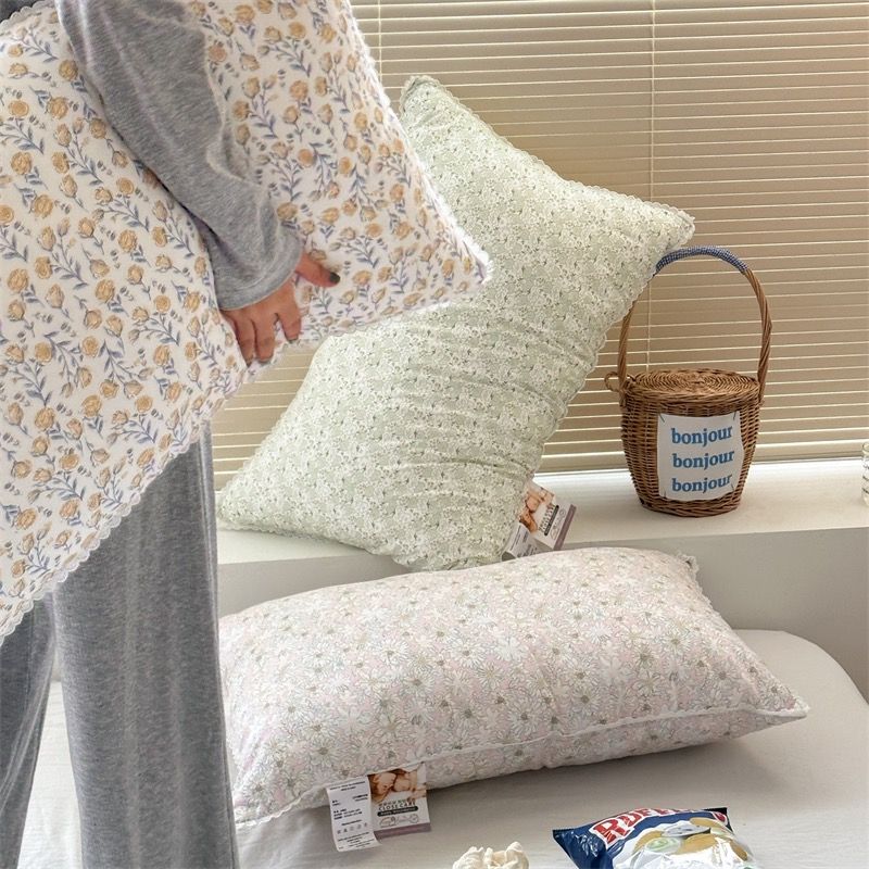 RUỘT GỐI HOA BẠC HÀ VINTAGE SIZE 48*74CM