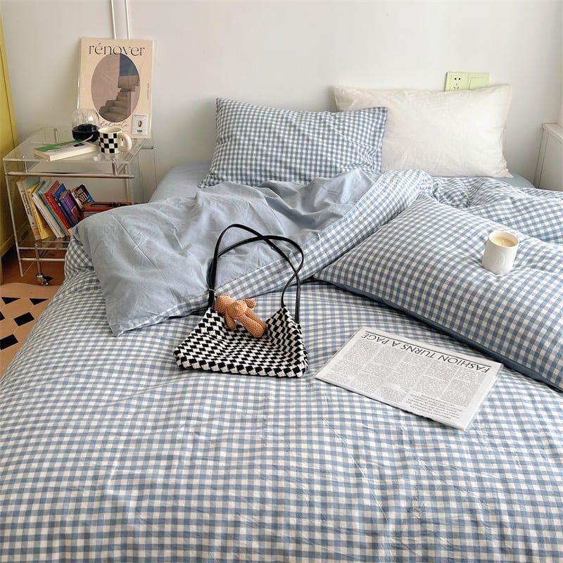 4Pcs Japan Linen |  Standard size duvet cover Bedding Set Drap Freesize | ID CL4P025COV008