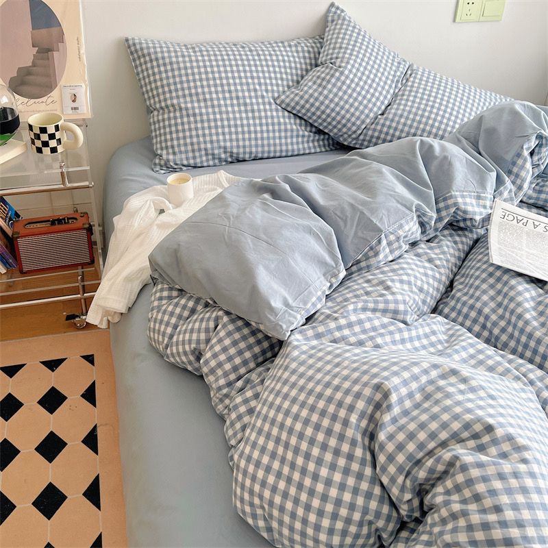 4Pcs Japan Linen |  Standard size duvet cover Bedding Set Drap Freesize | ID CL4P025COV008