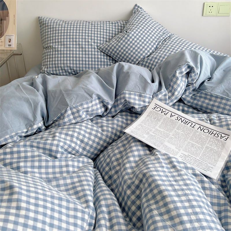 4Pcs Japan Linen |  Standard size duvet cover Bedding Set Drap Freesize | ID CL4P025COV008