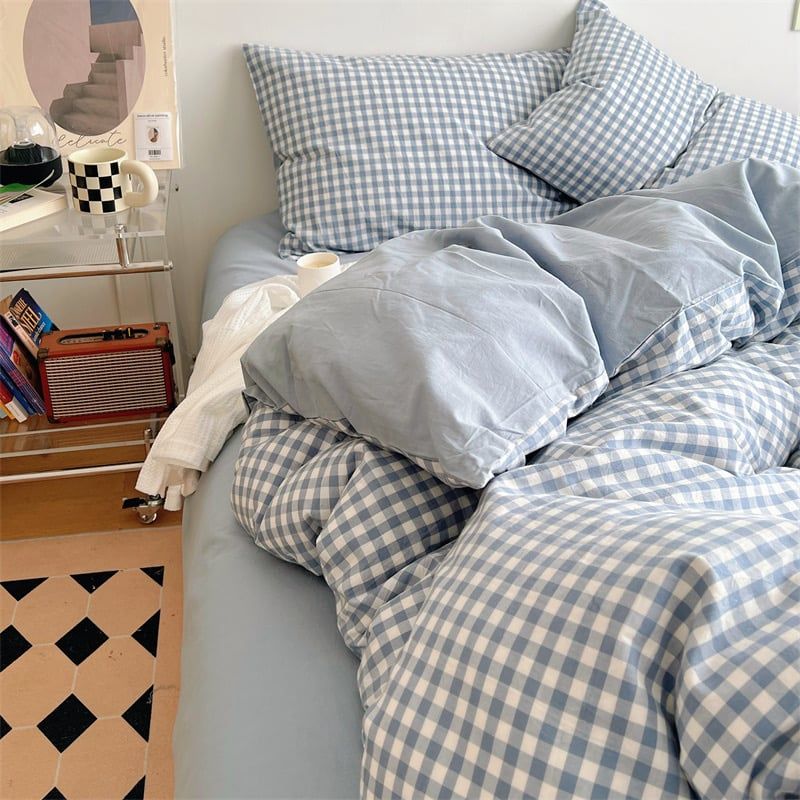 4Pcs Japan Linen |  Standard size duvet cover Bedding Set Drap Freesize | ID CL4P025COV008