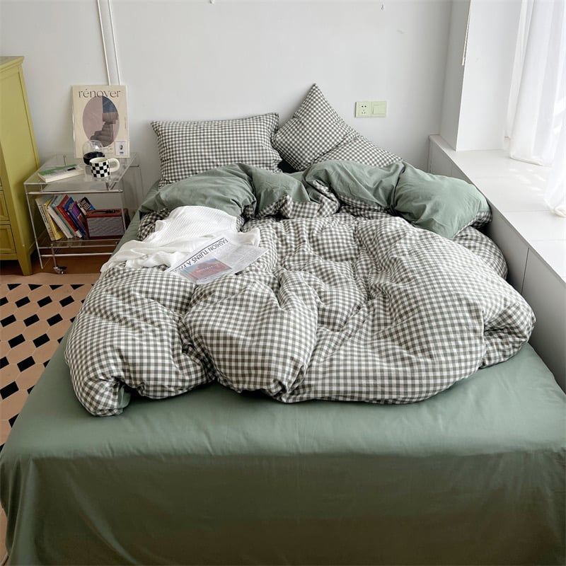 4Pcs Japan Linen |  Standard size duvet cover Bedding Set Drap Freesize | ID CL4P025COV009