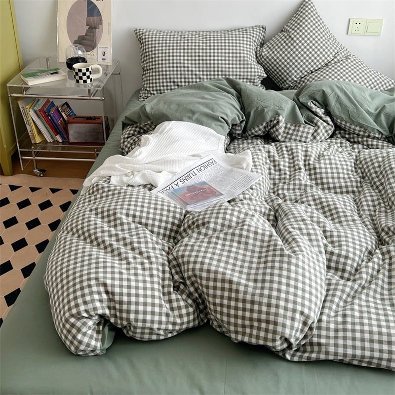 4Pcs Japan Linen |  Standard size duvet cover Bedding Set Drap Freesize | ID CL4P025COV009