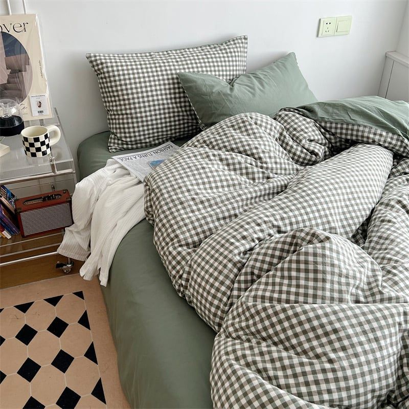 4Pcs Japan Linen |  Standard size duvet cover Bedding Set Drap Freesize | ID CL4P025COV009