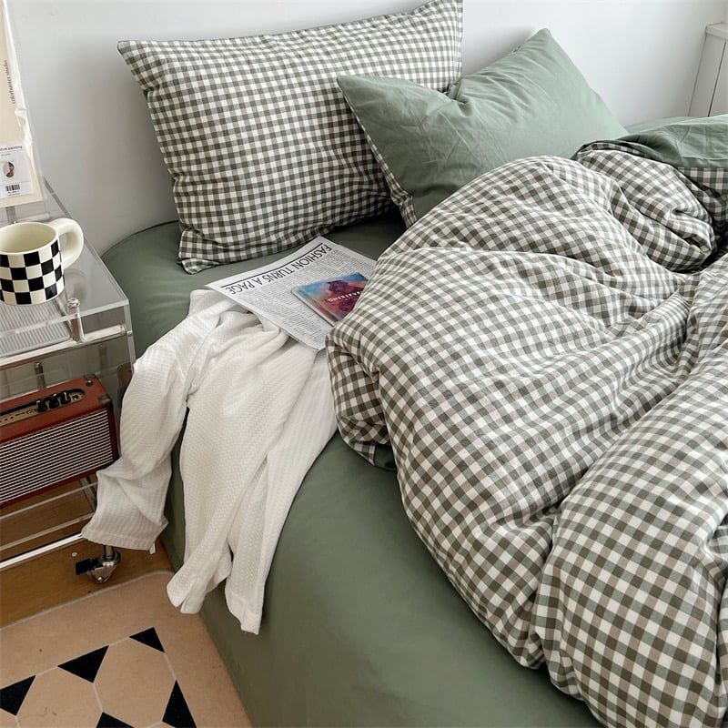 4Pcs Japan Linen |  Standard size duvet cover Bedding Set Drap Freesize | ID CL4P025COV009