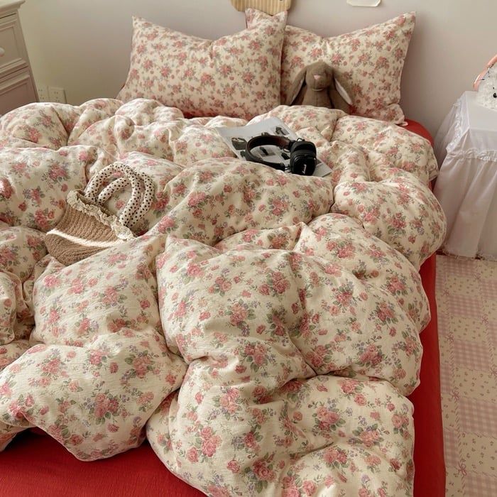 4Pcs Cloud Linen | Set Đũi Mây Phong cách trẻ trung hiện đại | ID 4PCSCLOUDLINE09