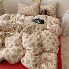 4Pcs Cloud Linen | Set Đũi Mây Phong cách trẻ trung hiện đại | ID 4PCSCLOUDLINE09