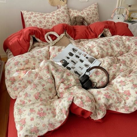 4Pcs Cloud Linen | Set Đũi Mây Phong cách trẻ trung hiện đại | ID 4PCSCLOUDLINE09