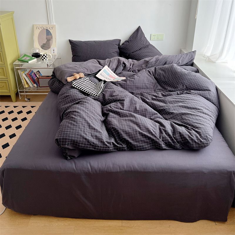 4Pcs Japan Linen |  Standard size duvet cover Bedding Set Drap Freesize | ID CL4P025COV010