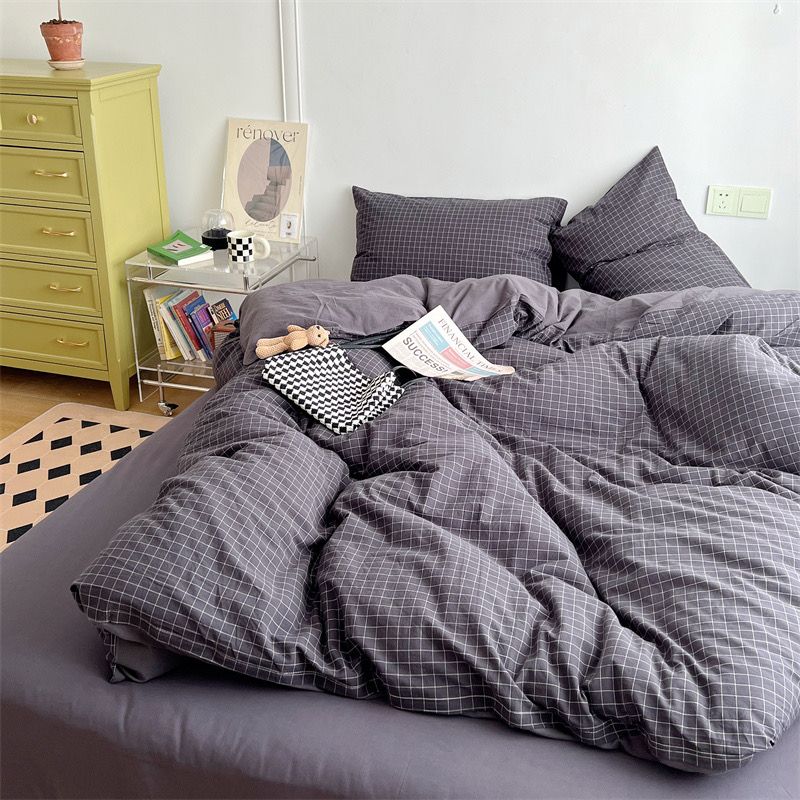 4Pcs Japan Linen |  Standard size duvet cover Bedding Set Drap Freesize | ID CL4P025COV010