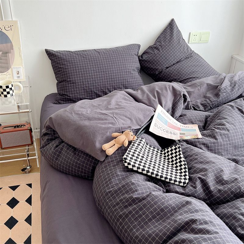 4Pcs Japan Linen |  Standard size duvet cover Bedding Set Drap Freesize | ID CL4P025COV010