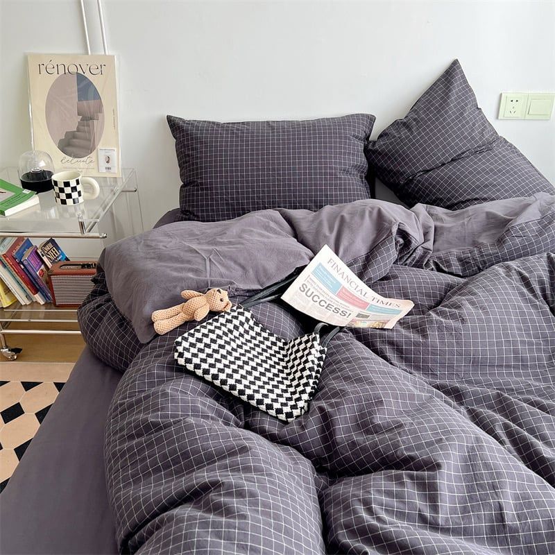 4Pcs Japan Linen |  Standard size duvet cover Bedding Set Drap Freesize | ID CL4P025COV010
