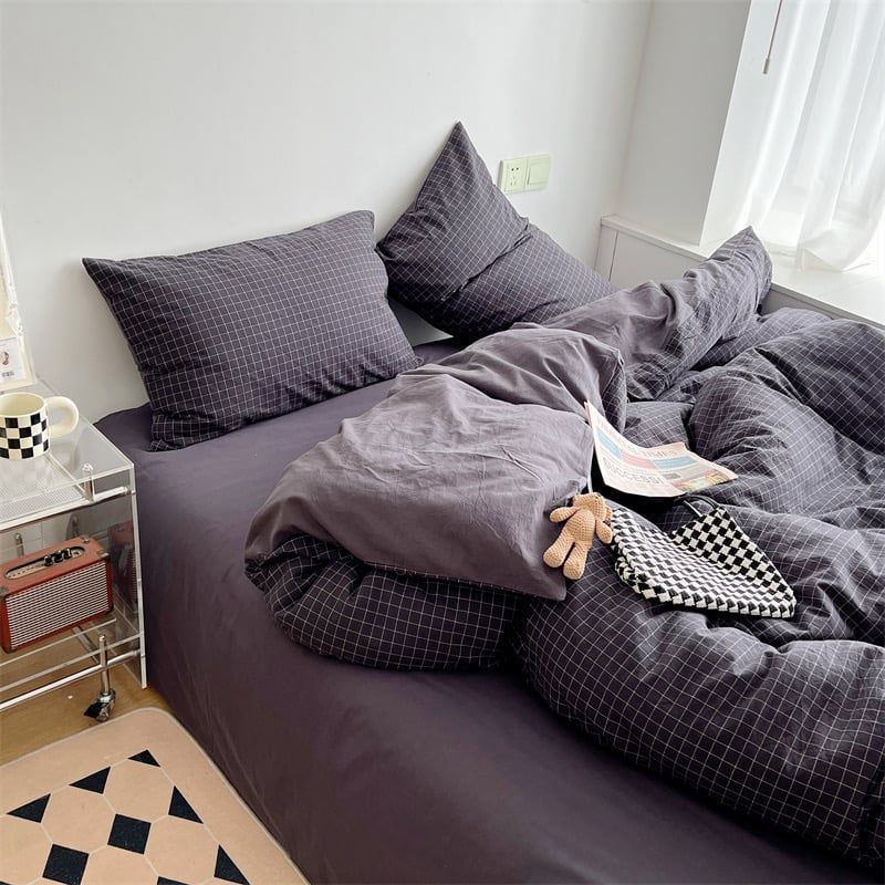 4Pcs Japan Linen |  Standard size duvet cover Bedding Set Drap Freesize | ID CL4P025COV010