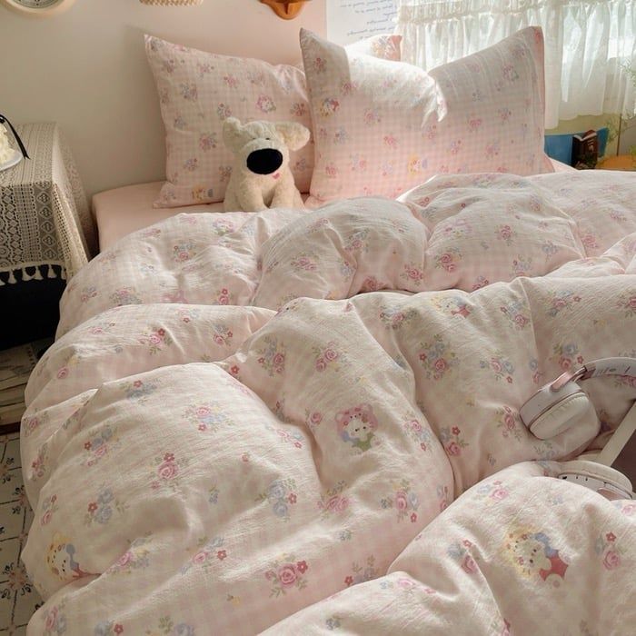 4Pcs Cloud Linen | Set Đũi Mây Phong cách trẻ trung hiện đại | ID 4PCSCLOUDLINE10