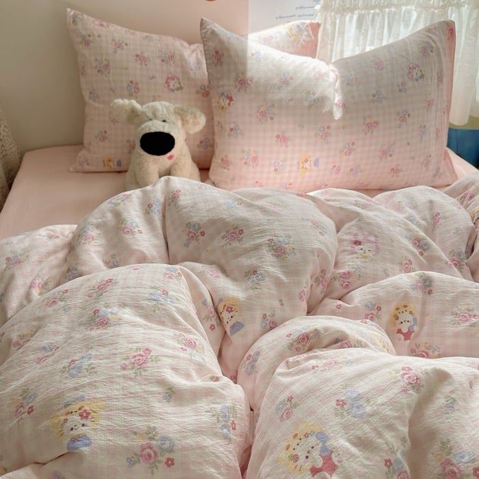 4Pcs Cloud Linen | Set Đũi Mây Phong cách trẻ trung hiện đại | ID 4PCSCLOUDLINE10