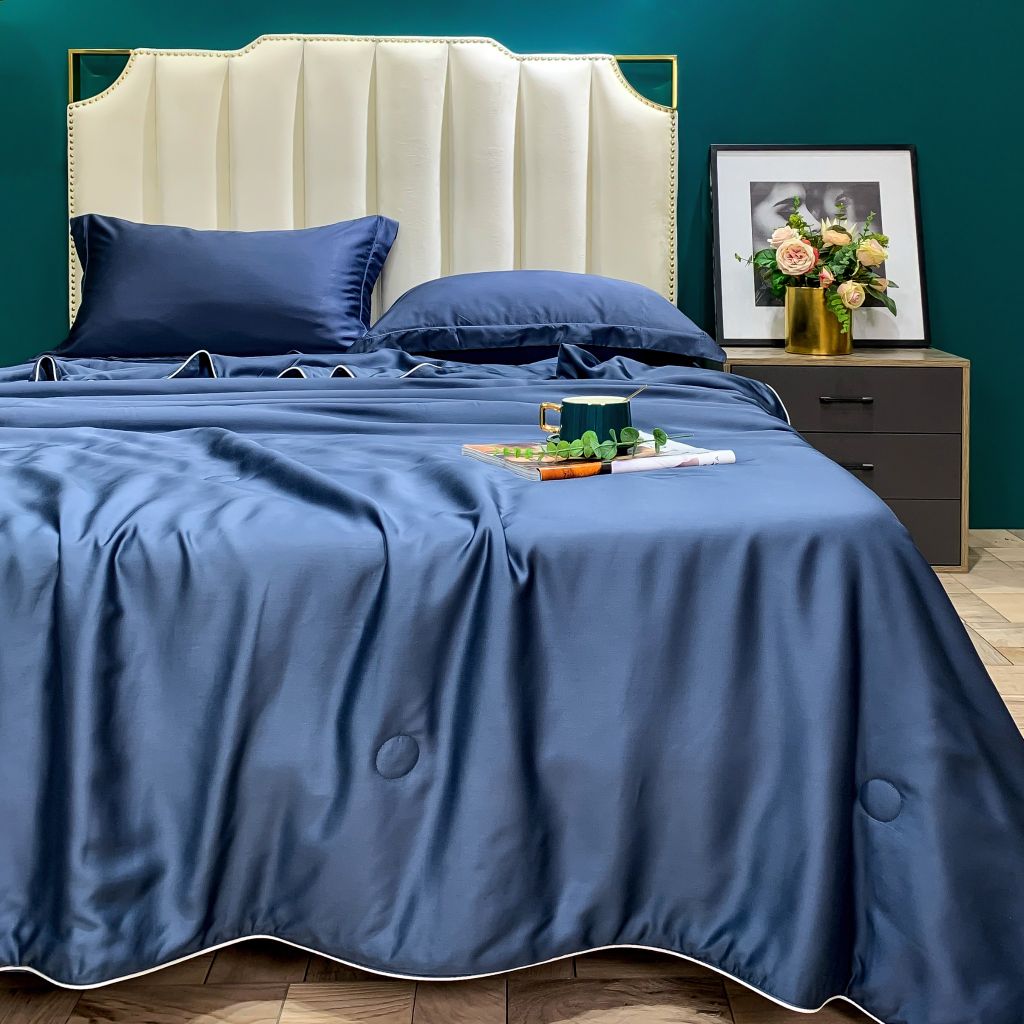 Tencel Basic Set Chần Hè 4 Món BlueCharcoal