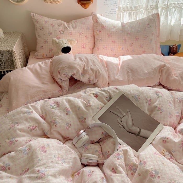 4Pcs Cloud Linen | Set Đũi Mây Phong cách trẻ trung hiện đại | ID 4PCSCLOUDLINE10