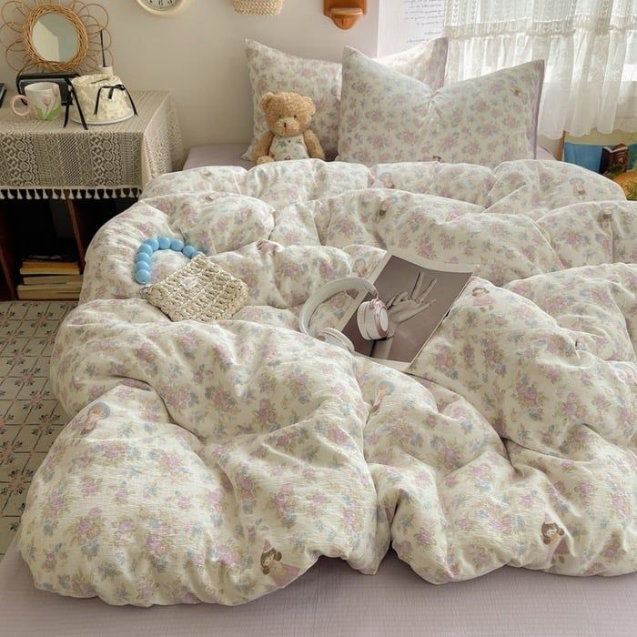 4Pcs Cloud Linen | Set Đũi Mây Phong cách trẻ trung hiện đại | ID 4PCSCLOUDLINE11