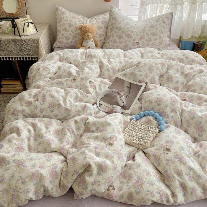 4Pcs Cloud Linen | Set Đũi Mây Phong cách trẻ trung hiện đại | ID 4PCSCLOUDLINE11