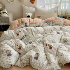 4Pcs Cloud Linen | Set Đũi Mây Phong cách trẻ trung hiện đại | ID 4PCSCLOUDLINE12