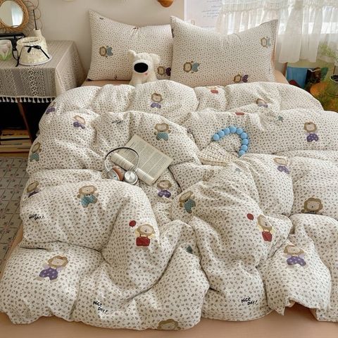 4Pcs Cloud Linen | Set Đũi Mây Phong cách trẻ trung hiện đại | ID 4PCSCLOUDLINE12