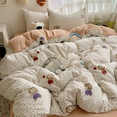 4Pcs Cloud Linen | Set Đũi Mây Phong cách trẻ trung hiện đại | ID 4PCSCLOUDLINE12
