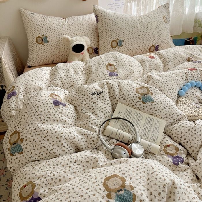 4Pcs Cloud Linen | Set Đũi Mây Phong cách trẻ trung hiện đại | ID 4PCSCLOUDLINE12