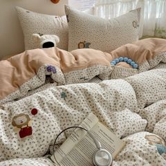 4Pcs Cloud Linen | Set Đũi Mây Phong cách trẻ trung hiện đại | ID 4PCSCLOUDLINE12