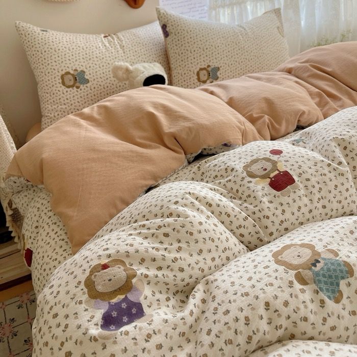 4Pcs Cloud Linen | Set Đũi Mây Phong cách trẻ trung hiện đại | ID 4PCSCLOUDLINE12