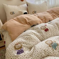 4Pcs Cloud Linen | Set Đũi Mây Phong cách trẻ trung hiện đại | ID 4PCSCLOUDLINE12