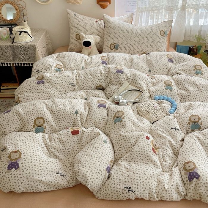 4Pcs Cloud Linen | Set Đũi Mây Phong cách trẻ trung hiện đại | ID 4PCSCLOUDLINE12