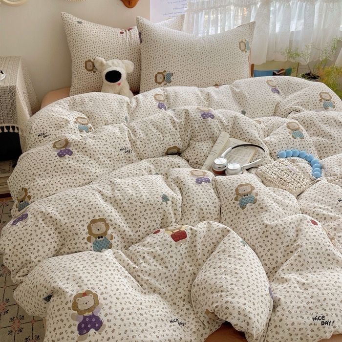 4Pcs Cloud Linen | Set Đũi Mây Phong cách trẻ trung hiện đại | ID 4PCSCLOUDLINE12