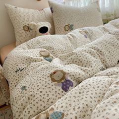 4Pcs Cloud Linen | Set Đũi Mây Phong cách trẻ trung hiện đại | ID 4PCSCLOUDLINE12