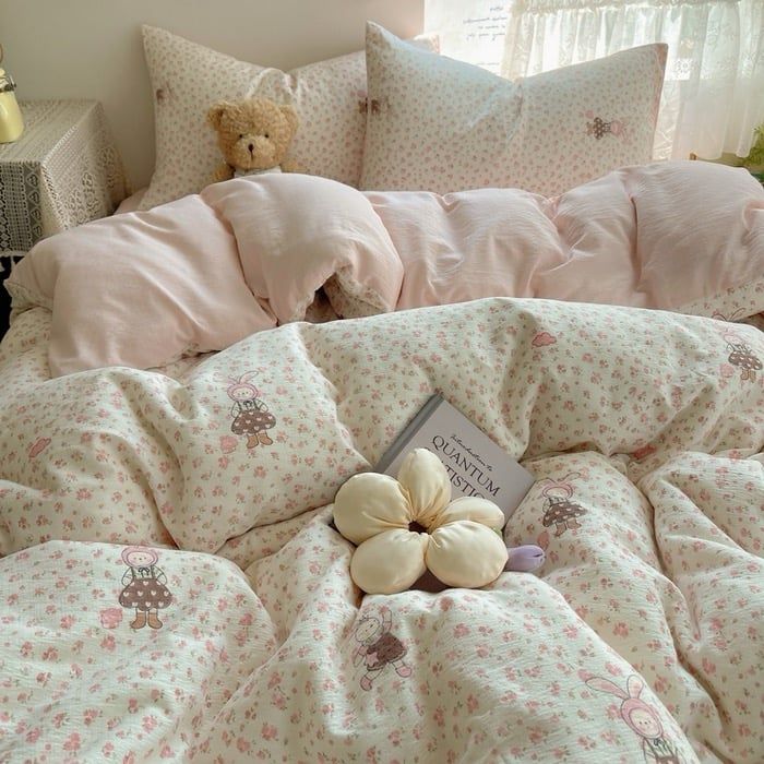 4Pcs Cloud Linen | Set Đũi Mây Phong cách trẻ trung hiện đại | ID 4PCSCLOUDLINE13