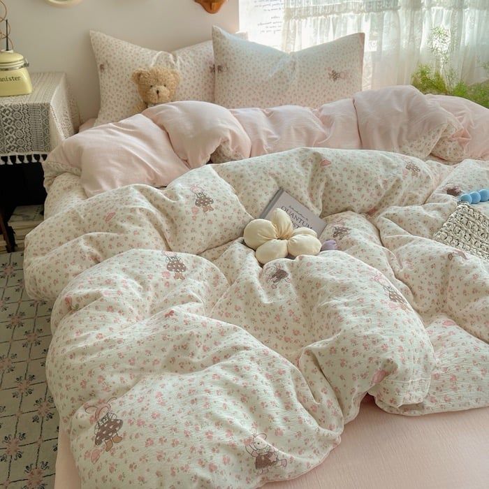4Pcs Cloud Linen | Set Đũi Mây Phong cách trẻ trung hiện đại | ID 4PCSCLOUDLINE13