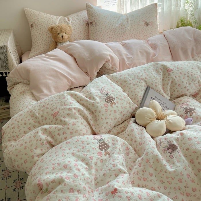 4Pcs Cloud Linen | Set Đũi Mây Phong cách trẻ trung hiện đại | ID 4PCSCLOUDLINE13