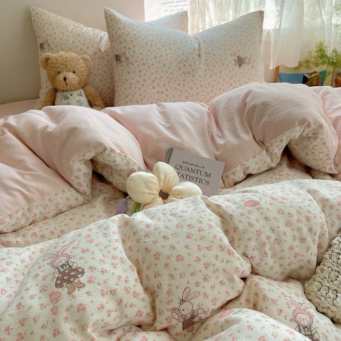 4Pcs Cloud Linen | Set Đũi Mây Phong cách trẻ trung hiện đại | ID 4PCSCLOUDLINE13