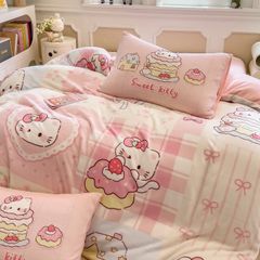 Set 4 Món Nỉ Nhung 200gr hình in 3D Sweet Kitty