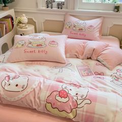 Set 4 Món Nỉ Nhung 200gr hình in 3D Sweet Kitty