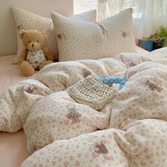 4Pcs Cloud Linen | Set Đũi Mây Phong cách trẻ trung hiện đại | ID 4PCSCLOUDLINE13