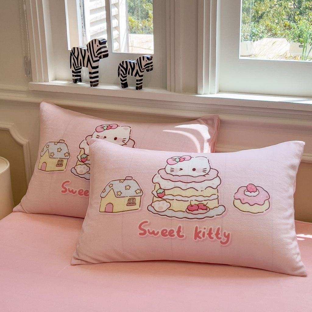 Set 4 Món Nỉ Nhung 200gr hình in 3D Sweet Kitty