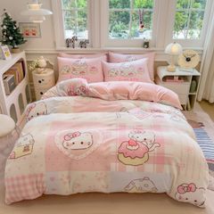 Set 4 Món Nỉ Nhung 200gr hình in 3D Sweet Kitty