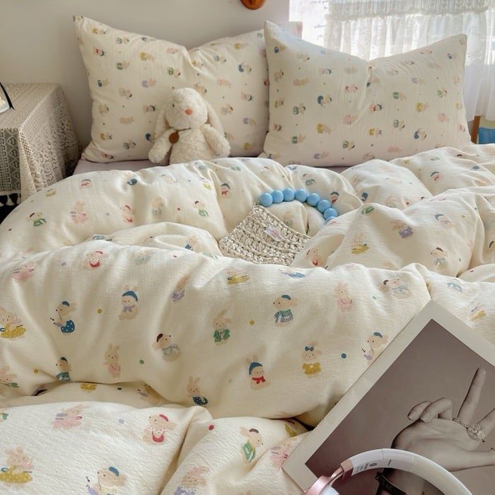 4Pcs Cloud Linen | Set Đũi Mây Phong cách trẻ trung hiện đại | ID 4PCSCLOUDLINE14