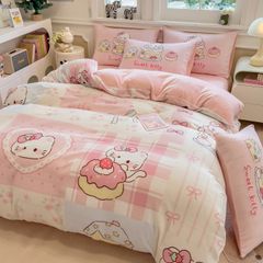 Set 4 Món Nỉ Nhung 200gr hình in 3D Sweet Kitty